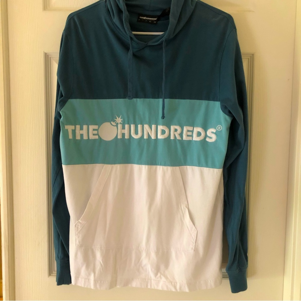 The Hundreds Blue/White Contrast Hoodie